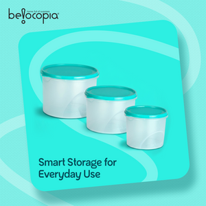 Airtight Kitchen Storage Containers – Round | Set of 3 (8.6 L)