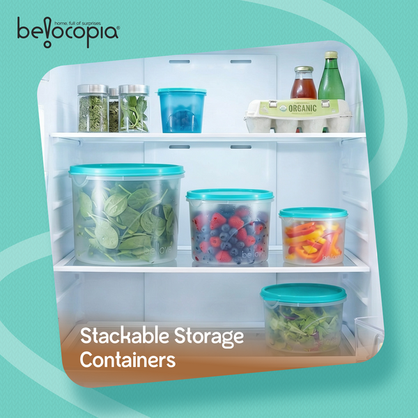 Airtight Kitchen Storage Containers – Round | Set of 3 (8.6 L)