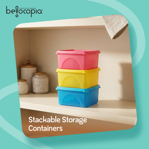 Airtight Kitchen Storage Containers – Square | Set of 3 (650 ml)