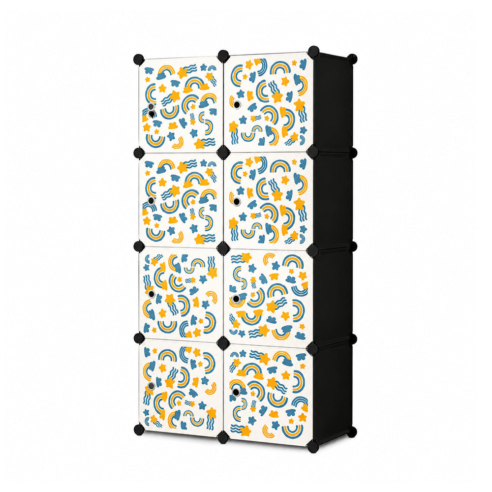 BELOCOPIA EZ STOR Plastic Wardrobe | 8 Cube | Black