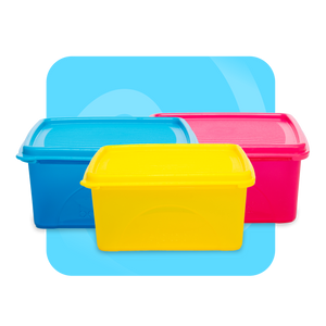 Airtight Kitchen Storage Containers – Square | Set of 3 (650 ml)