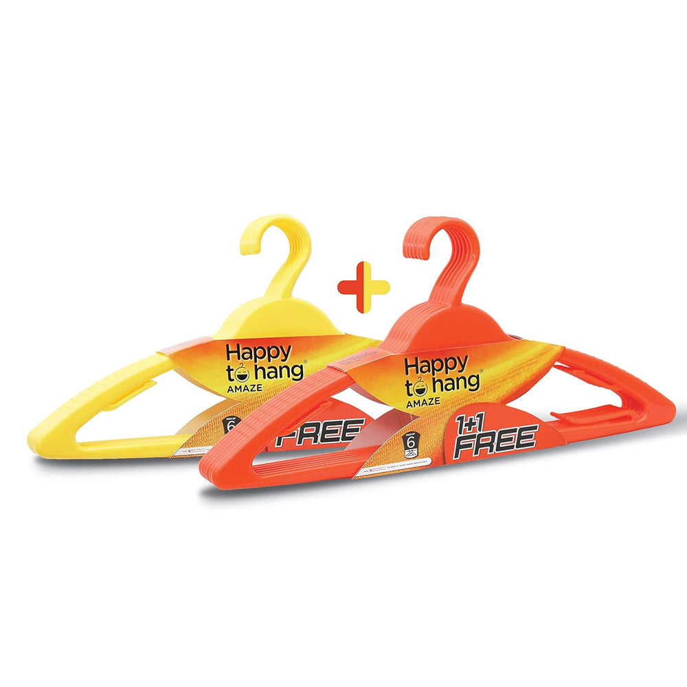 Amaze Clothes Hangers Yellow & Orange - Buy 1 Get 1