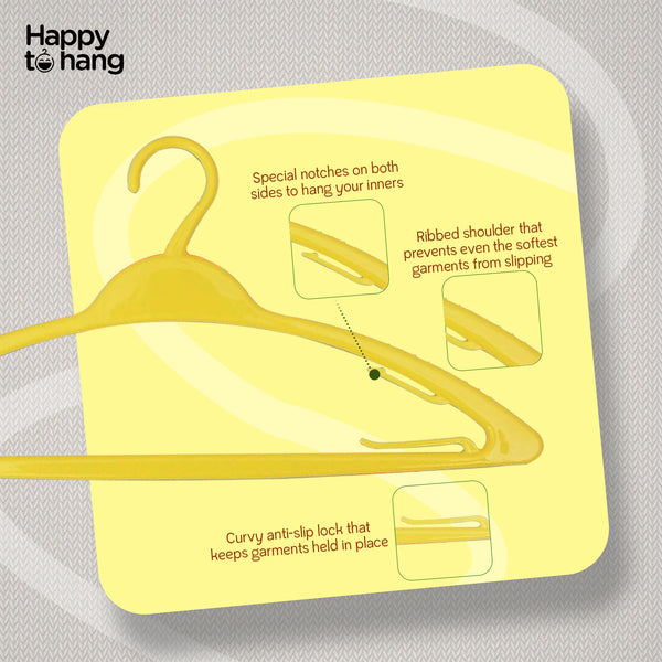 Amaze Clothes Hangers Yellow & Orange - Buy 1 Get 1