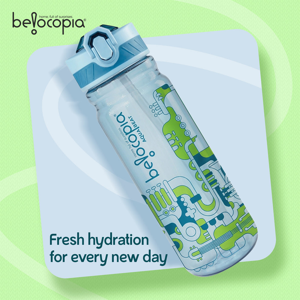 Aqua Beat Sipper Water Bottle 800ml | Blue | BPA-Free, Leakproof Flip Cap with Straw | Lightweight Daily Use Bottle for Office, College & Travel | Durable & Easy Carry Hydration Bottle