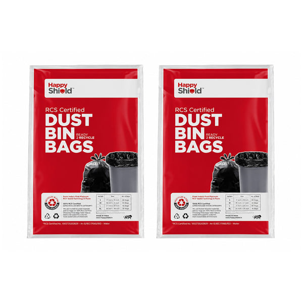 Happy Shield Perfumed Garbage Bags – Small | Set of 60 (2packs x 30)