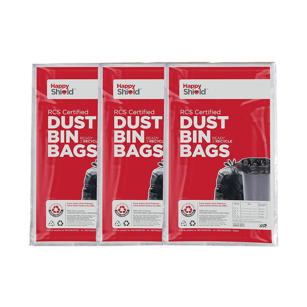 Happy Shield Perfumed Garbage Bags – Small | Set of 90 (3 packs x 30)