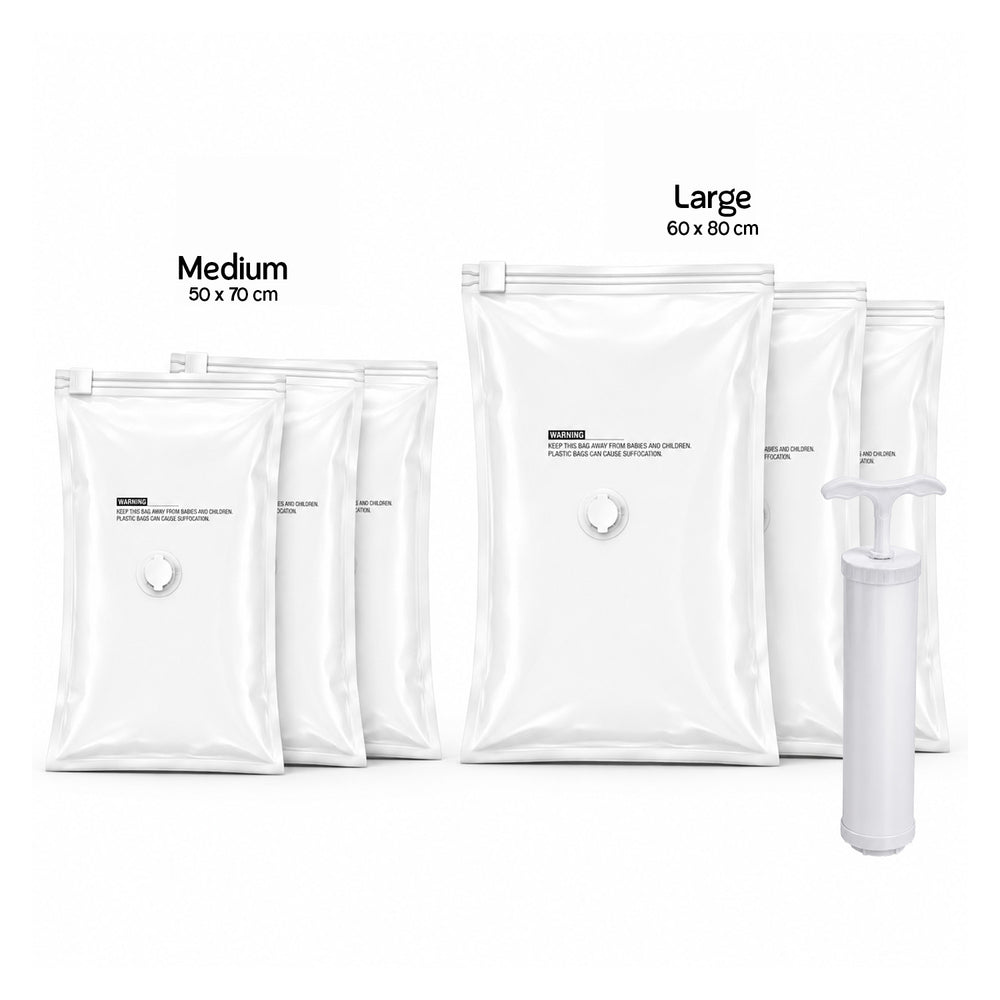 Balocopia Squeezo Vaccuum Bags  3 Medium, 3 Large