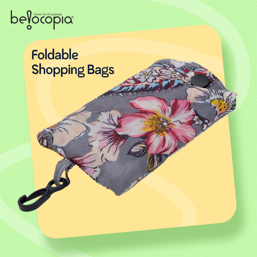 Belocopia Foldable Shopping Bag for Women | Floral Paisley design