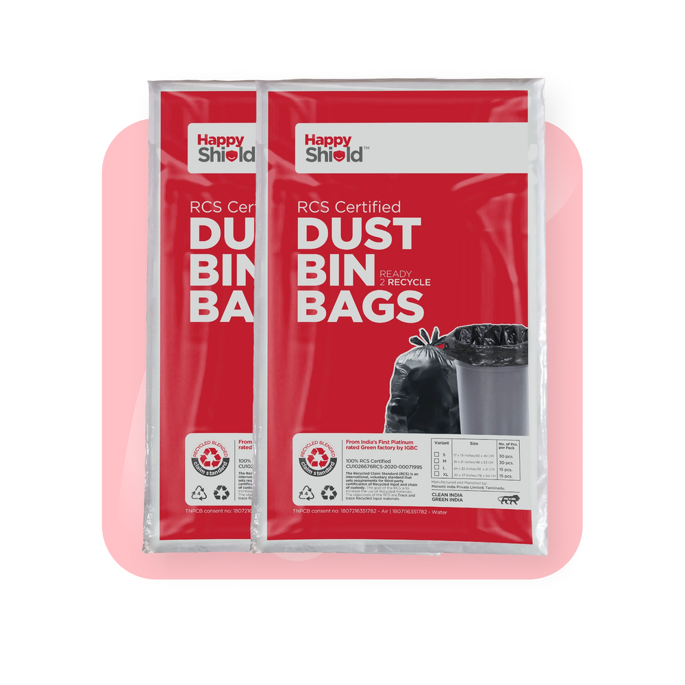 Garbage Bags – Medium | Pack of 2 (60 Pieces)