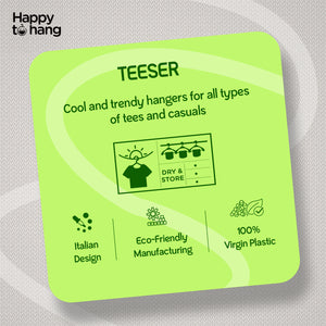 Teeser Clothes Hangers Grey – Pack of 16