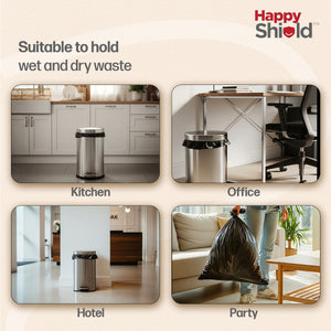 Happy Shield Garbage Bags – Small | Set of 90 (3 packs x 30)