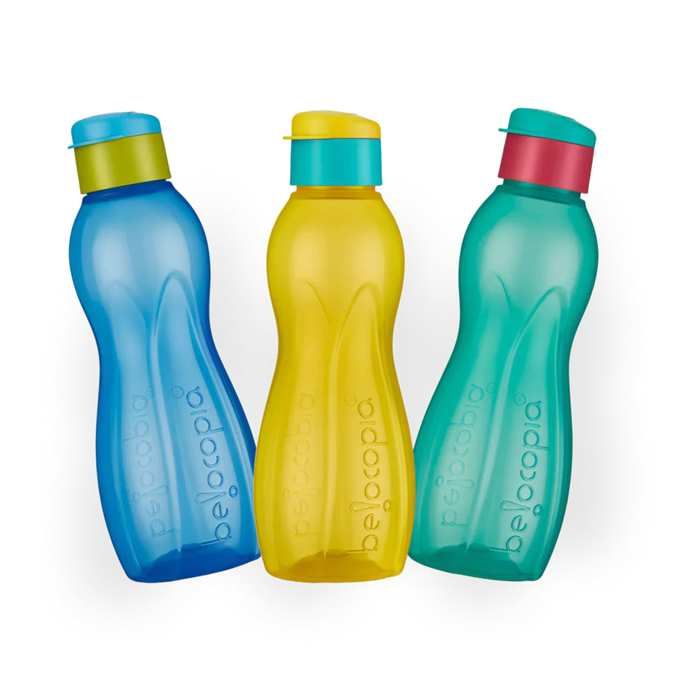 Hiero Water Bottle – 750 ml | Flip Cap | Set of 3