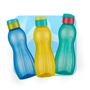 Hiero Water Bottle – 750 ml | Flip Cap | Set of 3
