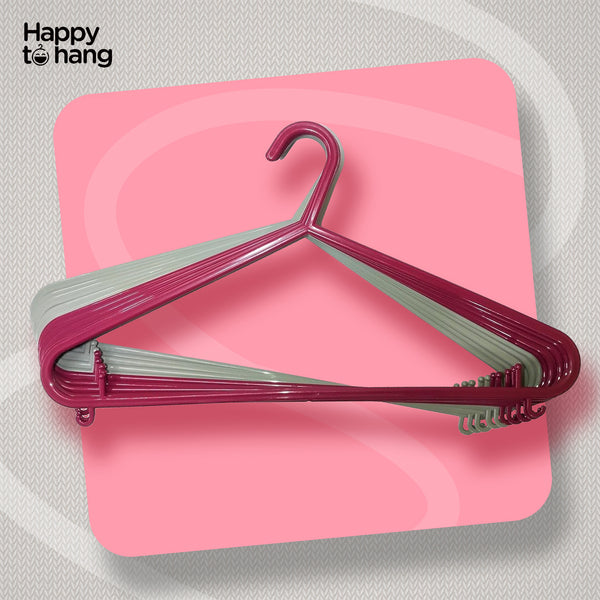 Kompact Clothes Hangers Majenta &Grey – Set of 10