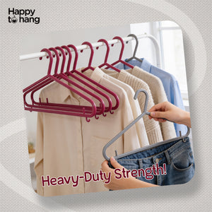 Kompact Clothes Hangers Majenta &Grey – Set of 10