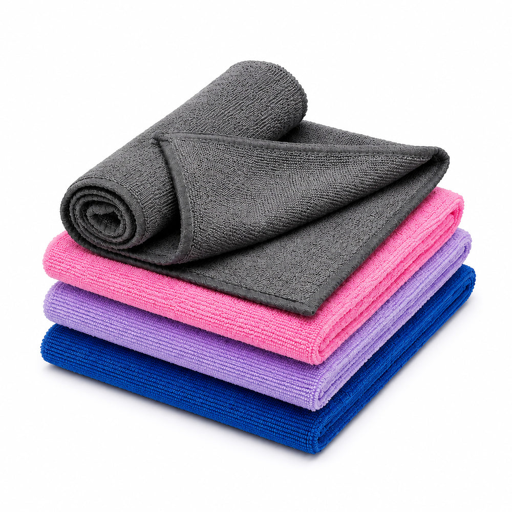 Happy Shield EasyWipe Microfiber Cleaning Cloth | 40 x 40 cm | 300 GSM | Multicolor | Pack of 4