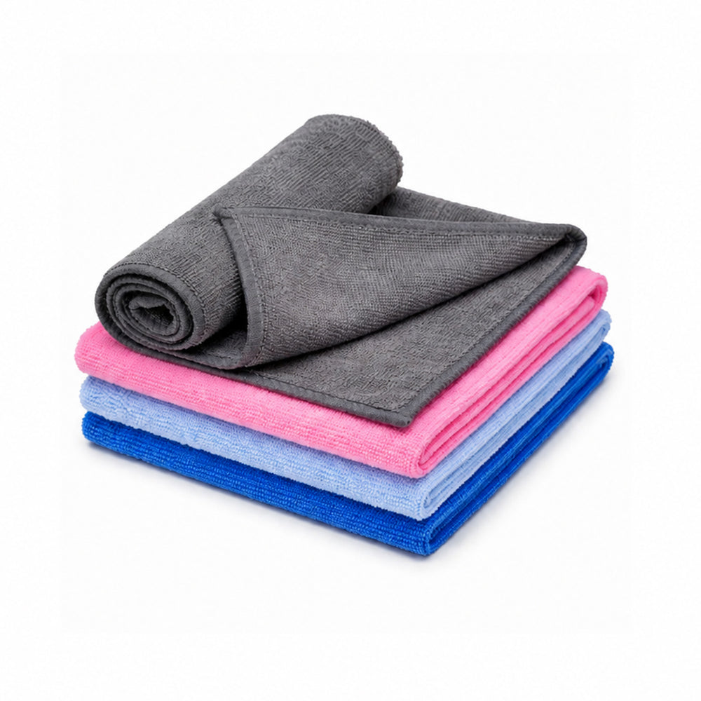EASYWIPE Microfiber Cleaning Cloth | 40 x 40 cm | 300 GSM | Multicolor | Pack of 4