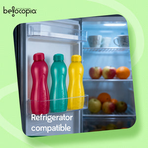 Hiero Water Bottle – 1 Litre | Twist Cap | Set of 3