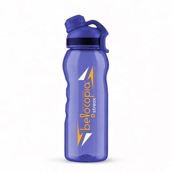 Streax Sports Water Bottle 1 Litre (1000ml) | Blue | BPA-Free, Leakproof Gym Bottle | Lightweight with Easy Grip & Carry Loop | Durable Fitness Bottle for Gym, Running, Cycling & Outdoor Use