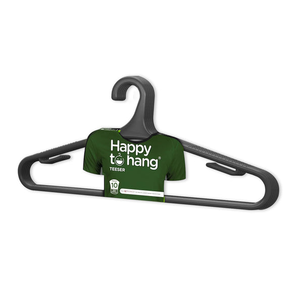Teeser Clothes Hangers Black – Pack of 10