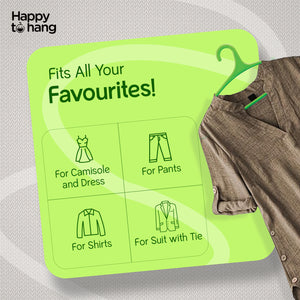 Teeser Clothes Hangers Green – Pack of 10