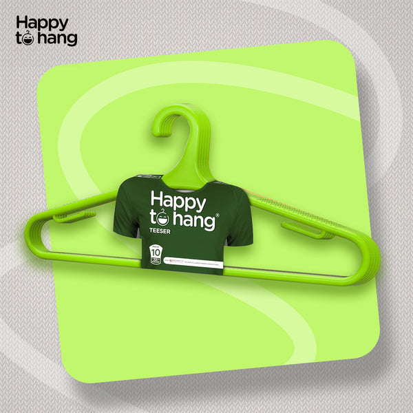 Teeser Clothes Hangers Green – Pack of 10