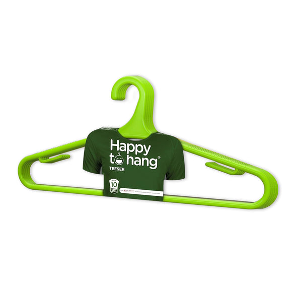 Teeser Clothes Hangers Green – Pack of 10