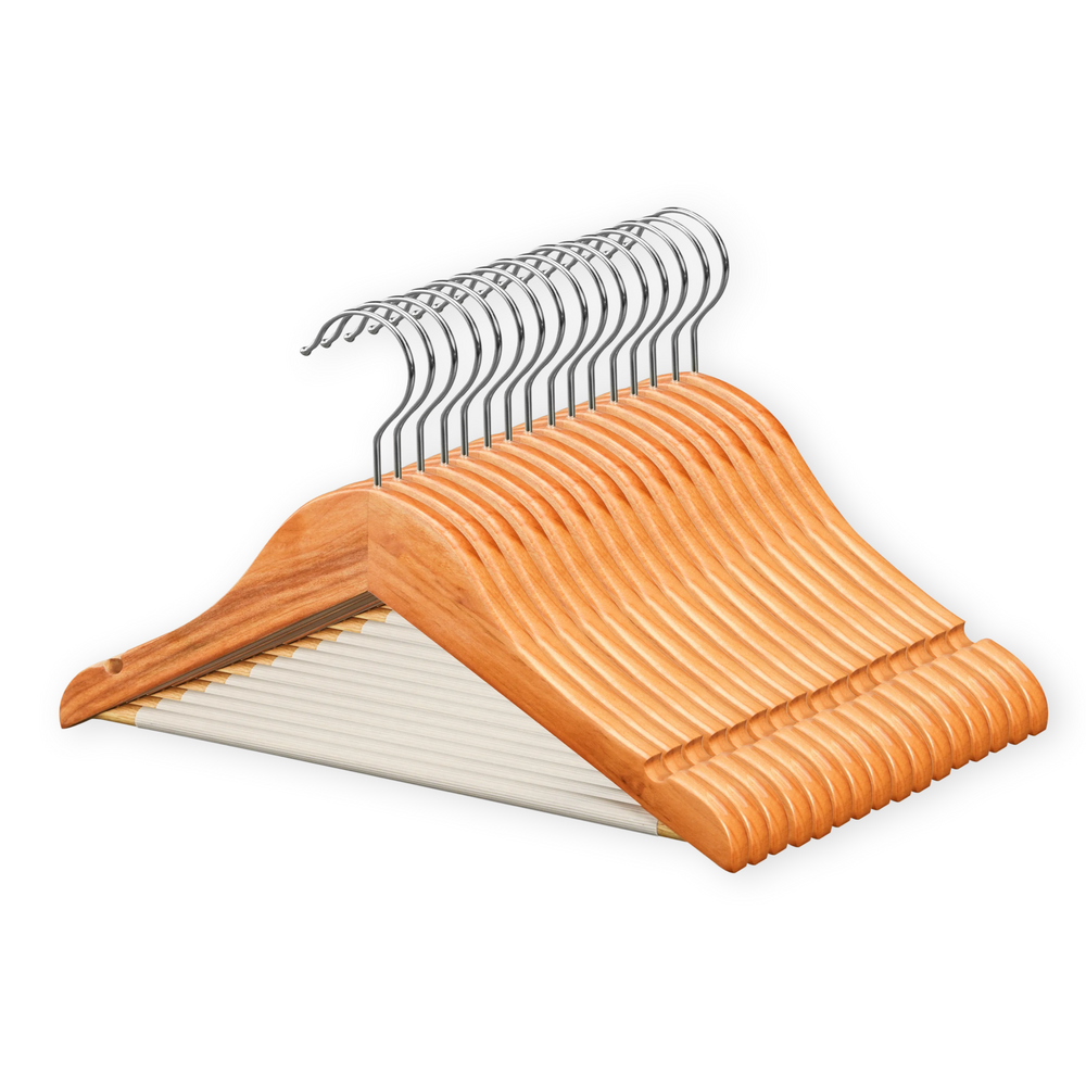 Timber Wooden Hanger – Set of 16