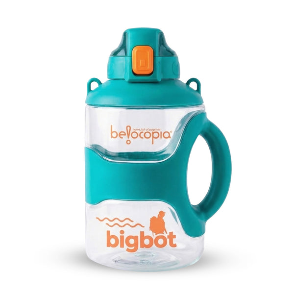 Bigbot Gym Water Bottle 2.2 Litre (2200ml) | Teal | BPA-Free, Leakproof Sports Bottle with Handle Grip | Large Capacity Workout Bottle for Gym, Bodybuilding, Running & Outdoor Use