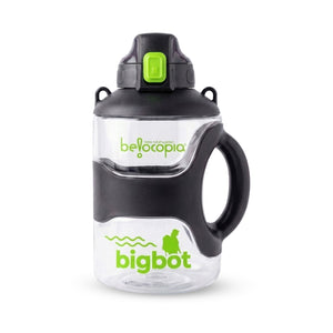 Bigbot Gym Water Bottle 2.2 Litre (2200ml) | Black | BPA-Free, Leakproof Sports Bottle with Handle Grip | Large Capacity Workout Bottle for Gym, Bodybuilding, Running & Outdoor Use