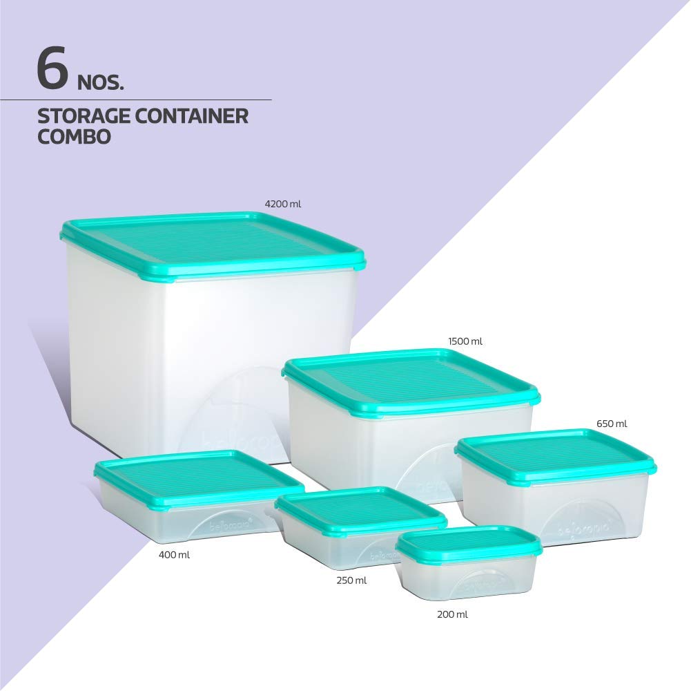 Belocopia-6-Piece-Square-Kitchen-Storage-Container-Set-(7.2-L),