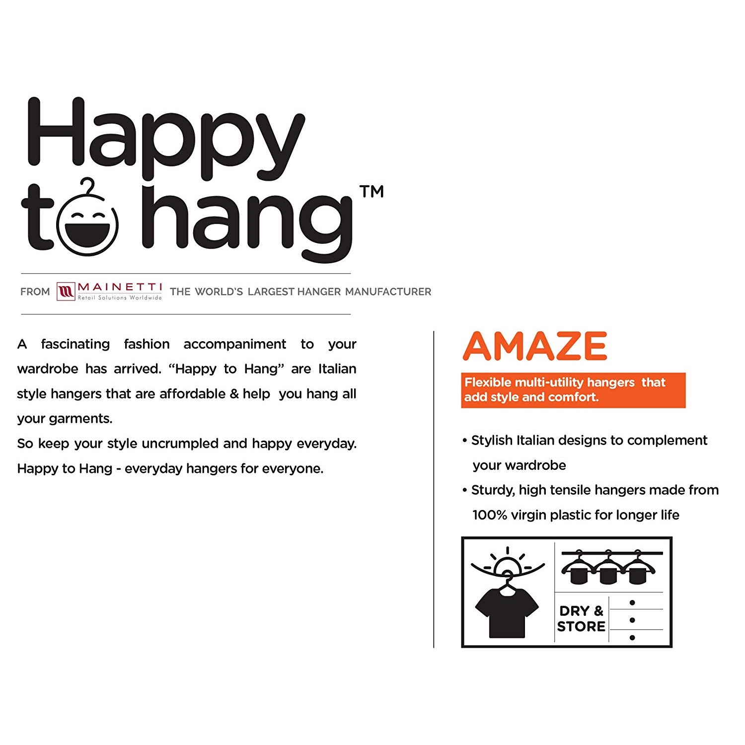 Happy-To-Hang-Amaze-6+6-Piece-Polypropylene-Hangers