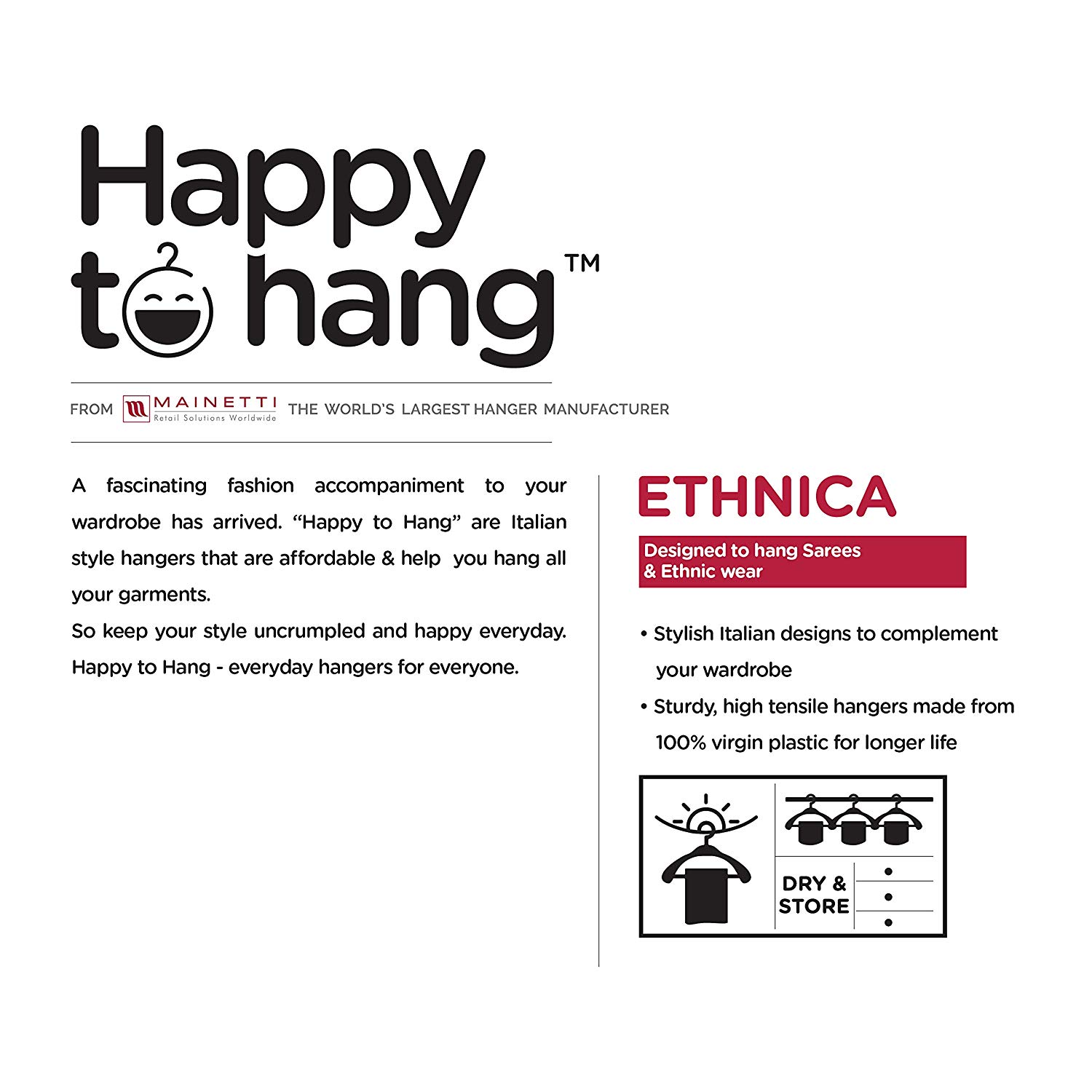 Happy-To-Hang-Ethnica-Polypropylene-Hanger-(Yellow-and-Red)-mainetti